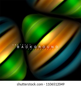 Fluid mixing colors vector wave abstract background design. Colorful mesh waves. Vector illustration