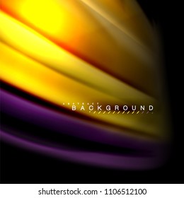 Fluid mixing colors vector wave abstract background design. Colorful mesh waves. Vector illustration