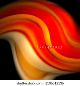 Diseño de fondo abstracto de ondas vectoriales con colores de mezcla fluida. Olas de malla coloridas. Ilustración del vector