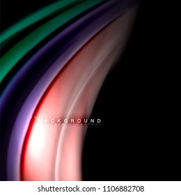 Fluid mixing colors vector wave abstract background design. Colorful mesh waves. Vector illustration