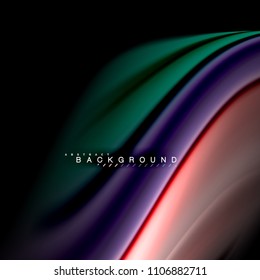 Diseño de fondo abstracto de ondas vectoriales con colores de mezcla fluida. Olas de malla coloridas. Ilustración del vector