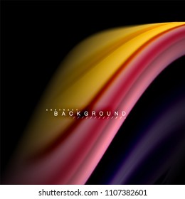 Fluid mixing colors vector wave abstract background design. Colorful mesh waves. Vector illustration