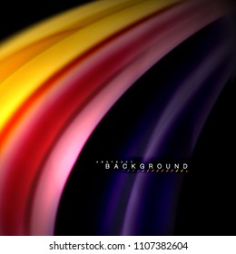 Fluid mixing colors vector wave abstract background design. Colorful mesh waves. Vector illustration
