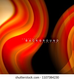 Fluid mixing colors vector wave abstract background design. Colorful mesh waves. Vector illustration