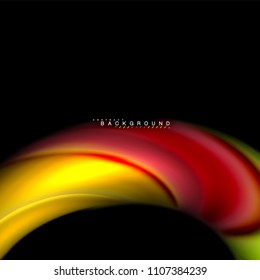 Fluid mixing colors vector wave abstract background design. Colorful mesh waves. Vector illustration