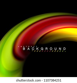 Diseño de fondo abstracto de ondas vectoriales con colores de mezcla fluida. Olas de malla coloridas. Ilustración del vector
