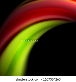 Fluid mixing colors vector wave abstract background design. Colorful mesh waves. Vector illustration