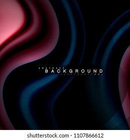 Fluid mixing colors vector wave abstract background design. Colorful mesh waves. Vector illustration