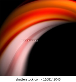 Fluid mixing colors vector wave abstract background design. Colorful mesh waves. Vector illustration