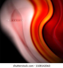 Diseño de fondo abstracto de ondas vectoriales con colores de mezcla fluida. Olas de malla coloridas. Ilustración del vector