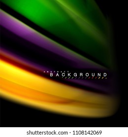 Diseño de fondo abstracto de ondas vectoriales con colores de mezcla fluida. Olas de malla coloridas. Ilustración del vector