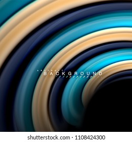 Diseño de fondo abstracto de ondas vectoriales con colores de mezcla fluida. Olas de malla coloridas. Ilustración del vector
