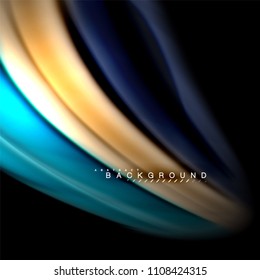 Fluid mixing colors vector wave abstract background design. Colorful mesh waves. Vector illustration