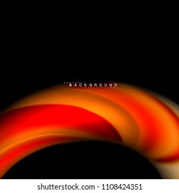Diseño de fondo abstracto de ondas vectoriales con colores de mezcla fluida. Olas de malla coloridas. Ilustración del vector