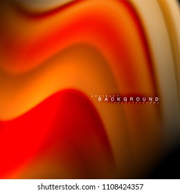 Diseño de fondo abstracto de ondas vectoriales con colores de mezcla fluida. Olas de malla coloridas. Ilustración del vector
