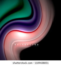 Fluid mixing colors vector wave abstract background design. Colorful mesh waves. Vector illustration