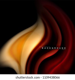 Fluid mixing colors vector wave abstract background design. Colorful mesh waves. Vector illustration