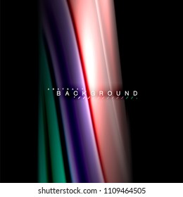 Diseño de fondo abstracto de ondas vectoriales con colores de mezcla fluida. Olas de malla coloridas. Ilustración del vector