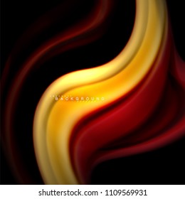 Fluid mixing colors vector wave abstract background design. Colorful mesh waves. Vector illustration