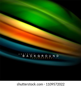 Fluid mixing colors vector wave abstract background design. Colorful mesh waves. Vector illustration