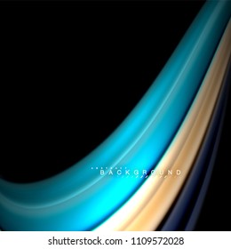 Diseño de fondo abstracto de ondas vectoriales con colores de mezcla fluida. Olas de malla coloridas. Ilustración del vector