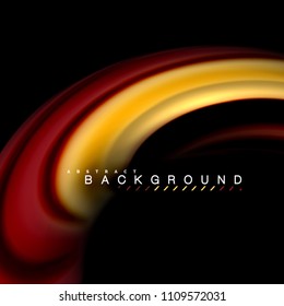 Diseño de fondo abstracto de ondas vectoriales con colores de mezcla fluida. Olas de malla coloridas. Ilustración del vector