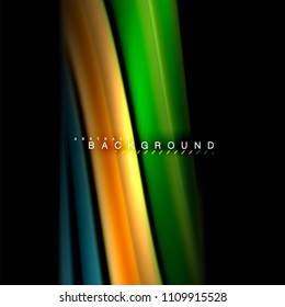 Fluid mixing colors vector wave abstract background design. Colorful mesh waves. Vector illustration