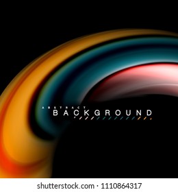 Flüssigkeitsgemische Farben, Vektorwellenabstraktes Hintergrunddesign. Farbige Maschenwellen. Vektorgrafik