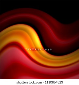 Fluid mixing colors vector wave abstract background design. Colorful mesh waves. Vector illustration