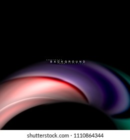 Fluid mixing colors vector wave abstract background design. Colorful mesh waves. Vector illustration