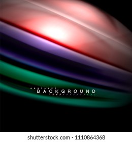 Diseño de fondo abstracto de ondas vectoriales con colores de mezcla fluida. Olas de malla coloridas. Ilustración del vector