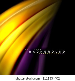 Fluid mixing colors vector wave abstract background design. Colorful mesh waves. Vector illustration