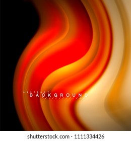 Fluid mixing colors vector wave abstract background design. Colorful mesh waves. Vector illustration