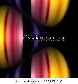 Fluid mixing colors vector wave abstract background design. Colorful mesh waves. Vector illustration