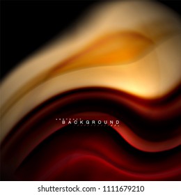 Diseño de fondo abstracto de ondas vectoriales con colores de mezcla fluida. Olas de malla coloridas. Ilustración del vector