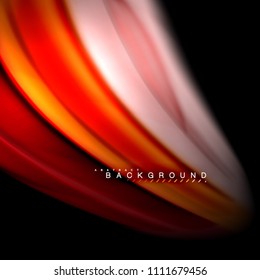 Diseño de fondo abstracto de ondas vectoriales con colores de mezcla fluida. Olas de malla coloridas. Ilustración del vector