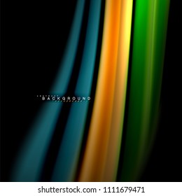 Diseño de fondo abstracto de ondas vectoriales con colores de mezcla fluida. Olas de malla coloridas. Ilustración del vector