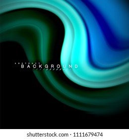 Fluid mixing colors vector wave abstract background design. Colorful mesh waves. Vector illustration