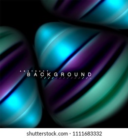 Diseño de fondo abstracto de ondas vectoriales con colores de mezcla fluida. Olas de malla coloridas. Ilustración del vector