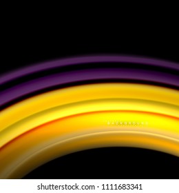 Fluid mixing colors vector wave abstract background design. Colorful mesh waves. Vector illustration