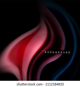 Diseño de fondo abstracto de ondas vectoriales con colores de mezcla fluida. Olas de malla coloridas. Ilustración del vector
