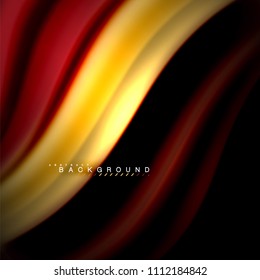 Fluid mixing colors vector wave abstract background design. Colorful mesh waves. Vector illustration