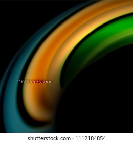 Fluid mixing colors vector wave abstract background design. Colorful mesh waves. Vector illustration