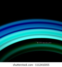 Fluid mixing colors vector wave abstract background design. Colorful mesh waves. Vector illustration