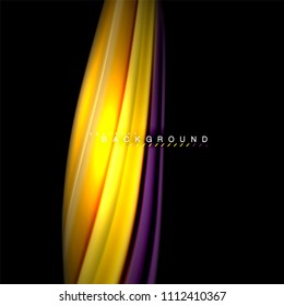 Fluid mixing colors vector wave abstract background design. Colorful mesh waves. Vector illustration