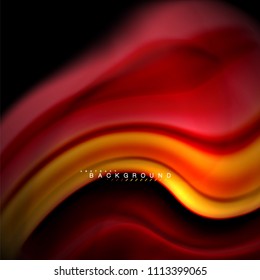 Fluid mixing colors vector wave abstract background design. Colorful mesh waves. Vector illustration