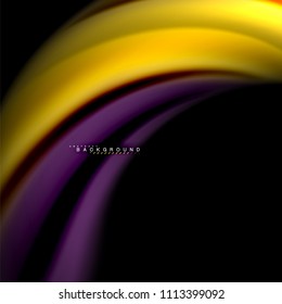 Fluid mixing colors vector wave abstract background design. Colorful mesh waves. Vector illustration