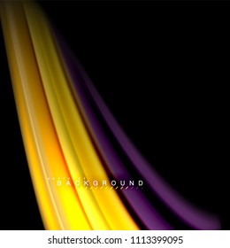Diseño de fondo abstracto de ondas vectoriales con colores de mezcla fluida. Olas de malla coloridas. Ilustración del vector
