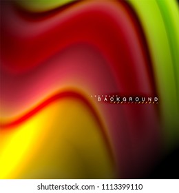 Fluid mixing colors vector wave abstract background design. Colorful mesh waves. Vector illustration