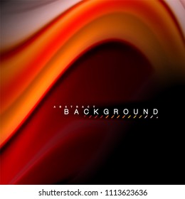 Fluid mixing colors vector wave abstract background design. Colorful mesh waves. Vector illustration
